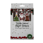 Christmas paper straws 20iece -  20cm